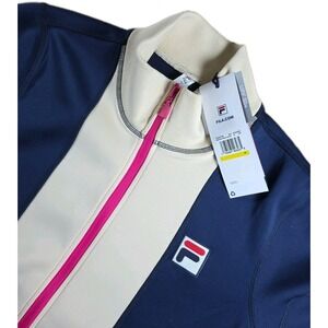 FILA WOMENS TRACK JACKET ZIP UP BLUE Tennis Nwt